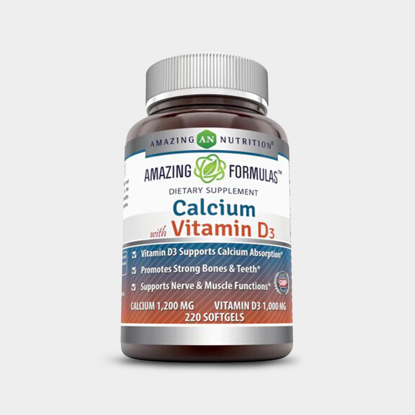 Amazing Nutrition Amazing Formulas Calcium with Vitamin D3 1000 Mg - Bodybuilding.com