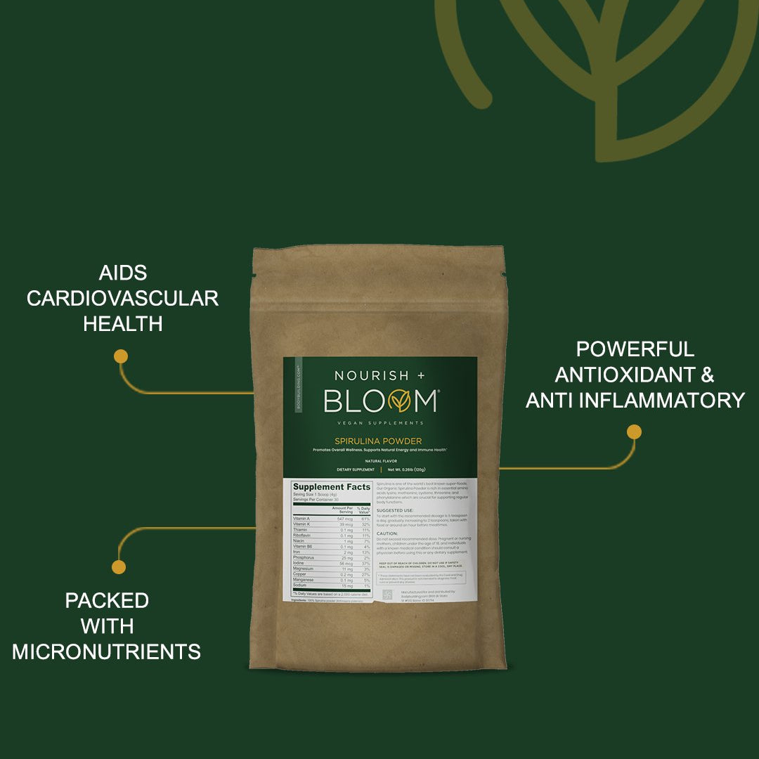 Nourish + Bloom Spirulina Powder - Bodybuilding.com