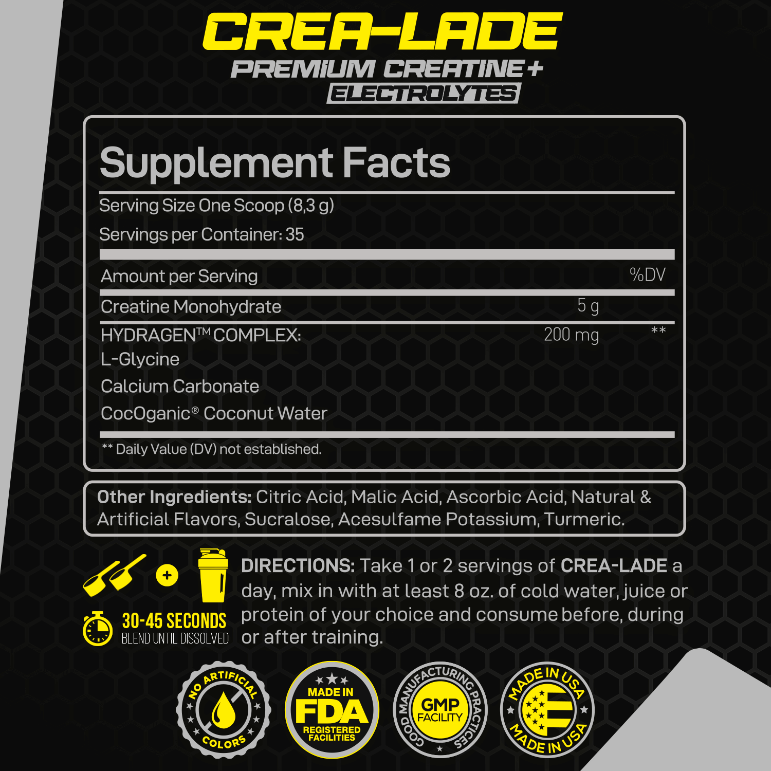 Forzagen CREA - LADE Premium Creatine + Electrolytes Pre - Workout - Bodybuilding.com